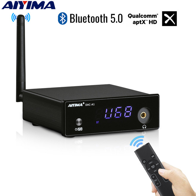AIYIMA DAC-A1 블루투스 5.0 ES9018Q2M 디코더 사운드 앰프 헤드폰 앰프 USB DACHIFI 광동축 APTX 리모컨 홈시어터, 2.DAC-A2 DAC