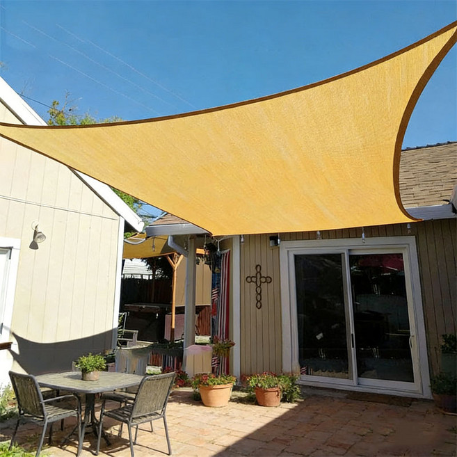 혜신 내열 차광 방수 UV차단 정원 텐트 셰이드 파티오 야외 바베큐 파티용, 베이지