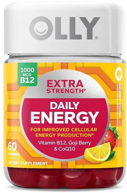 OLLY 데일리 에너지 구미 60개입 트로피컬맛, 60 Count (Pack of 1), 젤리 - 쿠팡