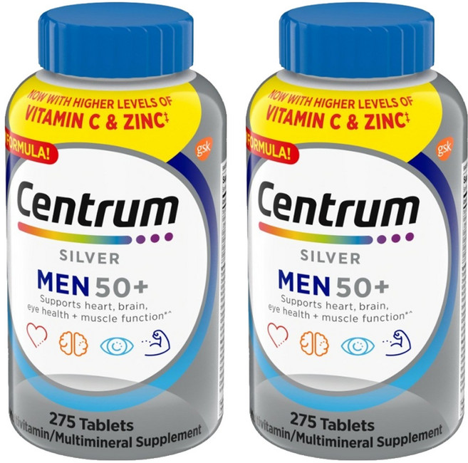 센트룸 실버 맨 50+ 멀티비타민, 275정, 2개