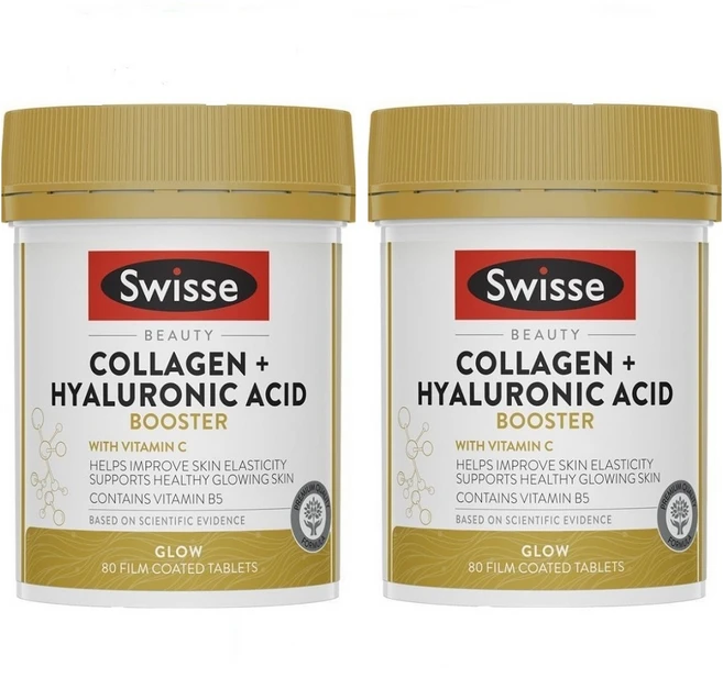 스위스 뷰티 콜라겐 + 히알루론산 부스터 80 Tablets Swisse Beauty Collagen + Hyaluronic Acid Booster 80 Tablets, 2개, 80정 - 쿠팡