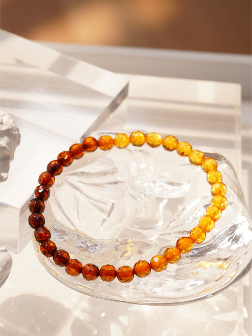[A76][Amber 호박] 폴란드 금파 그라데이션 팔찌