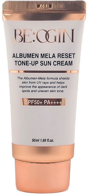 비오진 알부민 멜라리셋 톤업선크림 기미 생얼 썬크림, 1개, 50ml