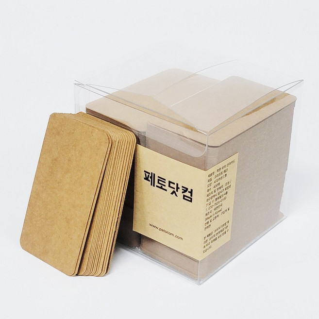 페토닷컴 착한 무지 단어카드, 400매, 에코 크라프트 사각라운드