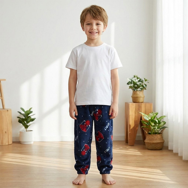 프리미에팜 스파이더맨 남아용 밍크 수면 파자마 바지