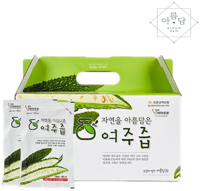무농약 국내산 어린 여주 자연을 아름담은 여주즙 무농약 갈증해소 당뇨에좋은 차 건강음료, 30개, 100ml