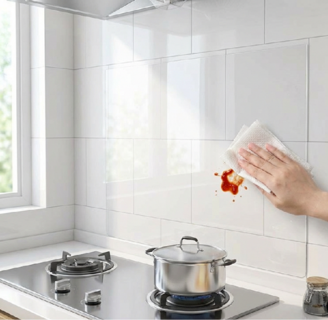 담담몰 주방시트지 타일 오염방지 주방용 싱크대 접착식 시트지, 1개