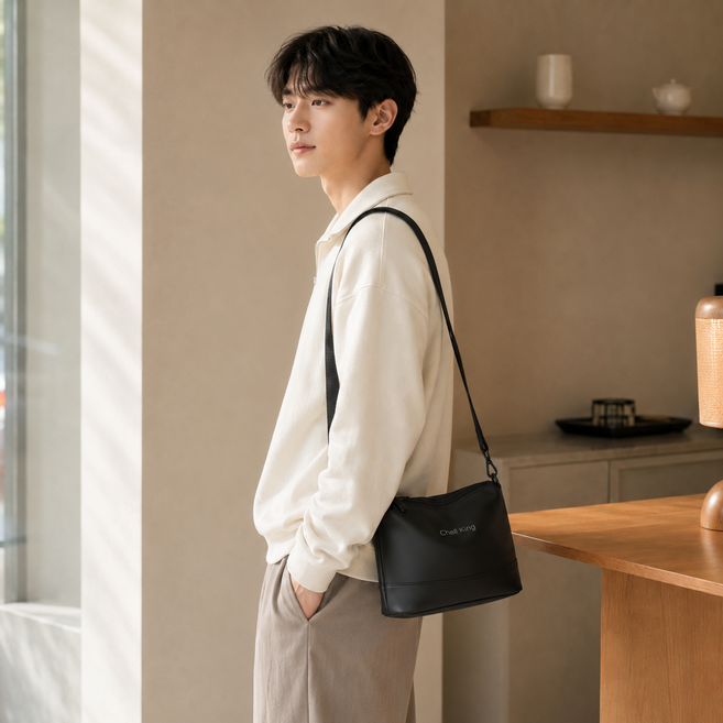남녀공용 미니 크로스백 가벼운 슬링백 여행용 핸드폰 수납 가방