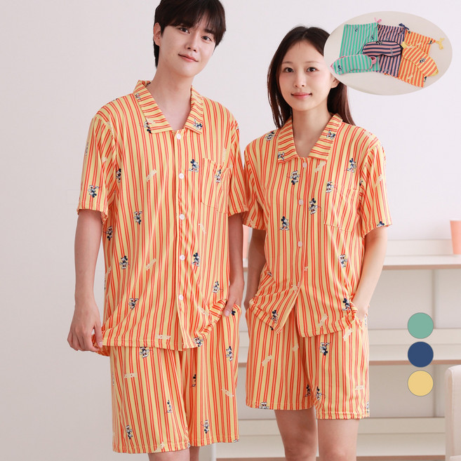 투와이 디즈니 패밀리 성인 아동 반팔 잠옷 상하세트 DH421