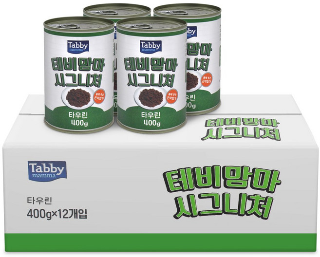 테비맘마 시그니처 고양이캔, 12개, 400g, 타우린