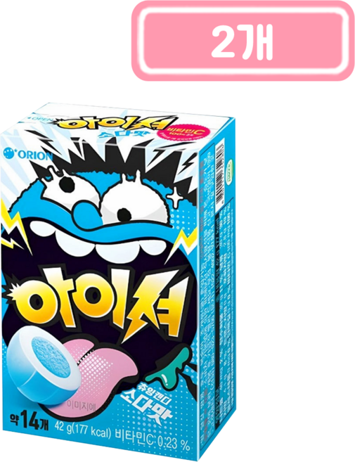 오리온 아이셔캔디소다맛, 42g, 2개