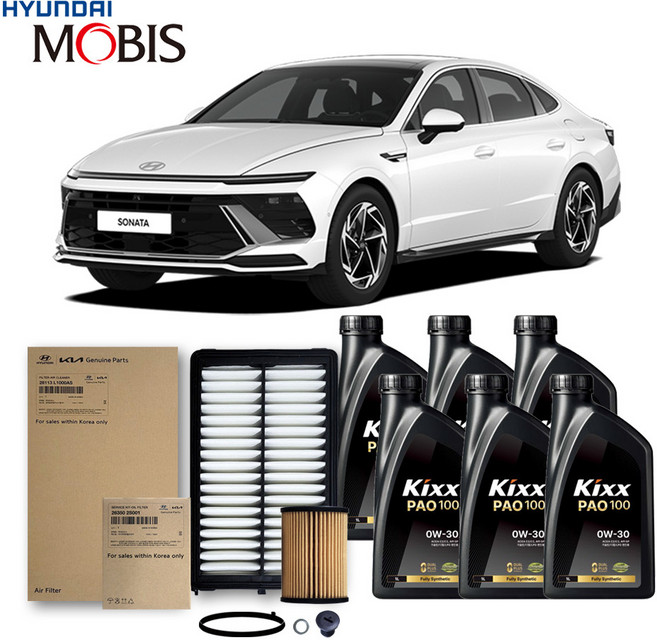 디엣지 쏘나타 DN8 2.5 터보 가솔린 (23-26년식) 킥스합성유+순정필터세트 0W20, 1개