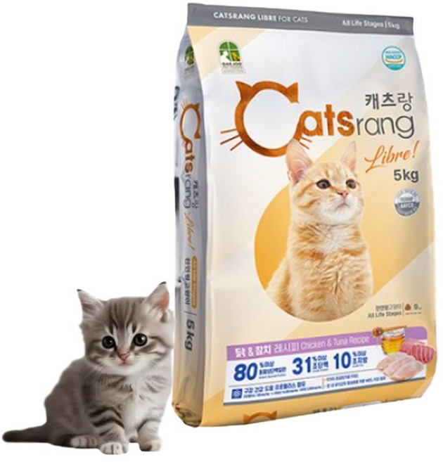 캐츠랑 NEW Libre 리브레 전연령 고양이 건식사료, 닭+참치, 5kg, 1개