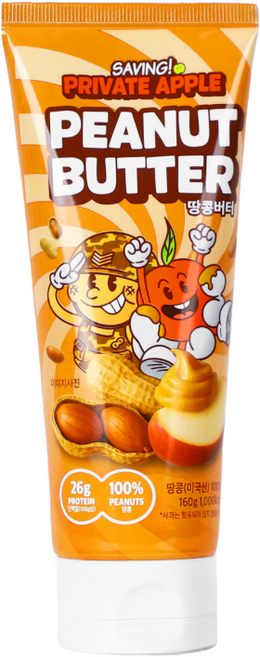 사과일병구하기 땅콩버터 스무스(짜먹는 튜브형), 1개, 160g