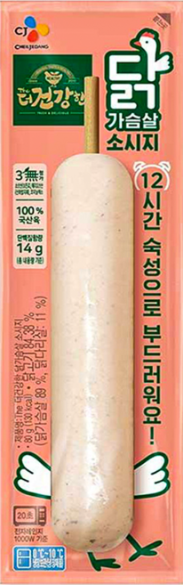 더건강한 닭가슴살소시지, 80g, 4개