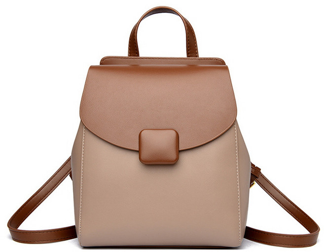 지디오 여성 가죽 백팩 책가방 배낭 심플 스퀘어 경량 멀티 포켓 버클 데일리 여자 가방