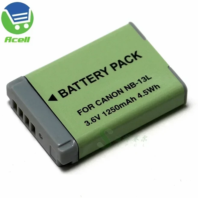 NB-13L 교체용 배터리 캐논 파워샷 SX620 HS G7X Mark III 카메라용 1250mAh, 05 1Battery