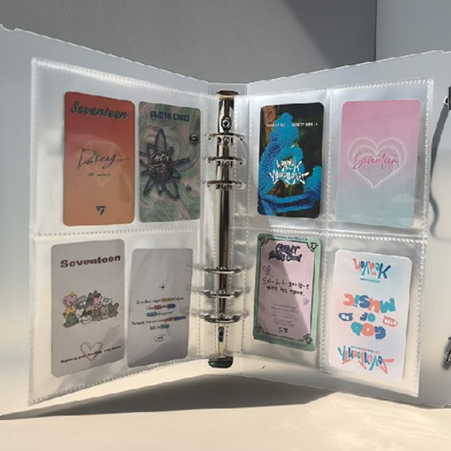 포토 카드 바인더 수집용 포켓 스티커 포토 카드 앨범 보관 투명 다이어리 사진첩 엽서첩 간직용 다용도, 속지 2칸10p + 4칸10p, 속지 2칸10p + 4칸10p