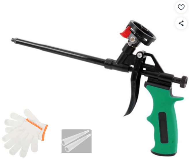 무세척 스테인리스 우레탄 폼건 원터치 우레탄건 폼클리너 불필요, 1세트