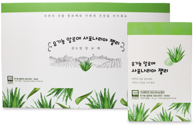 권도영 유기농 알로에 사포나리아 젤리스틱 10포+3포 (1포 30g 피쉬콜라겐 함유), 13개