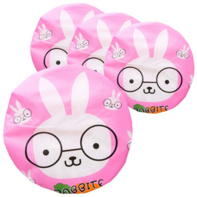 비케이 동물 방수 헤어캡, 토끼, 4개, 4개