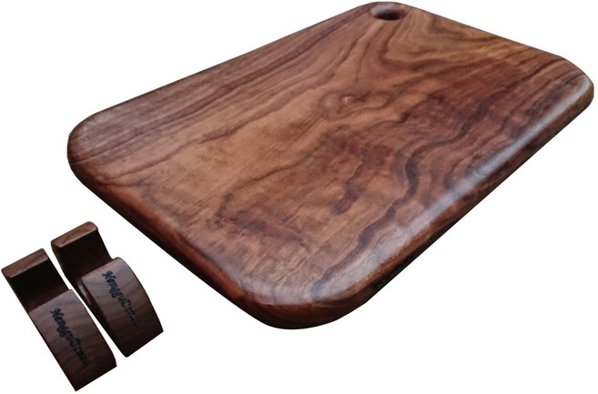 낭구돔베 월넛 라운드형 나무도마 통원목 도마 수제도마 도마받침목 포함구성, 1개