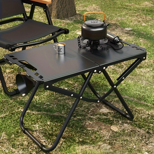 접이식 경량 휴대용 야외 폴딩 캠핑 테이블, 블랙
