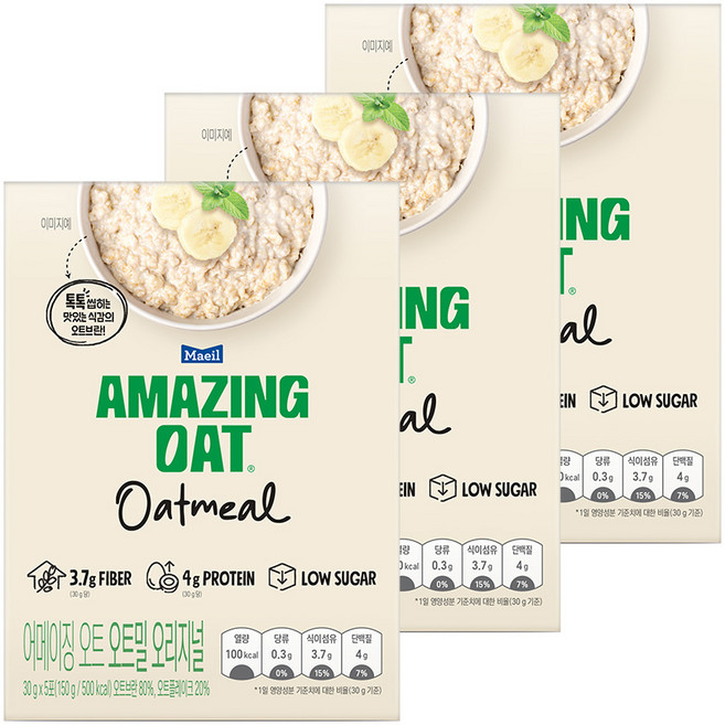 매일 어메이징오트 오트밀 오리지널, 3개, 150g