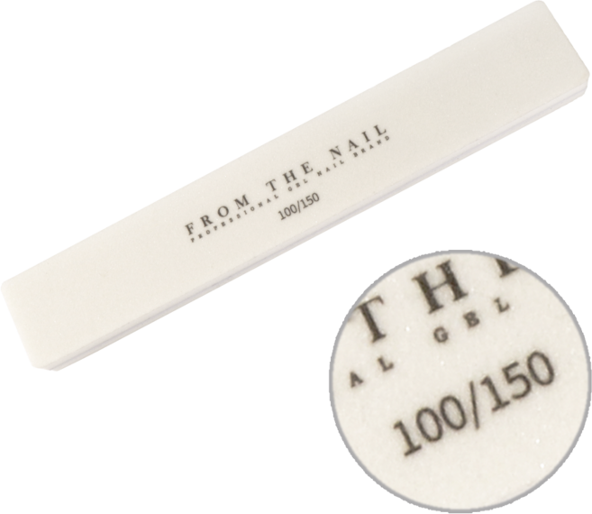 프롬더네일 화이트 사각 스펀지 샌딩 파일 100/150그릿 / 네일 케어 도구, 1개