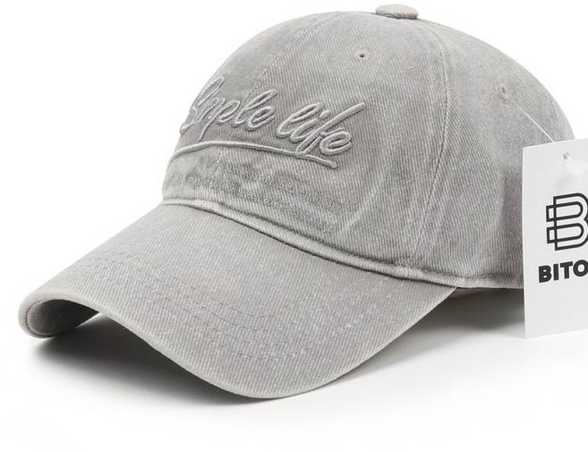 비토스 국내제작 빈티지워싱 자수 볼캡 야구모자 커플모자