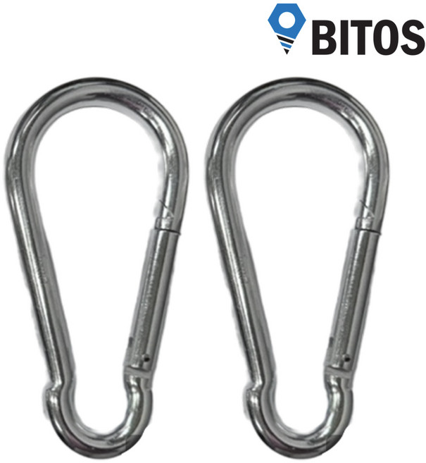 카라비너 강철 캠핑 등산 고강도 고리 비너, 1개, 강철 비너 은색