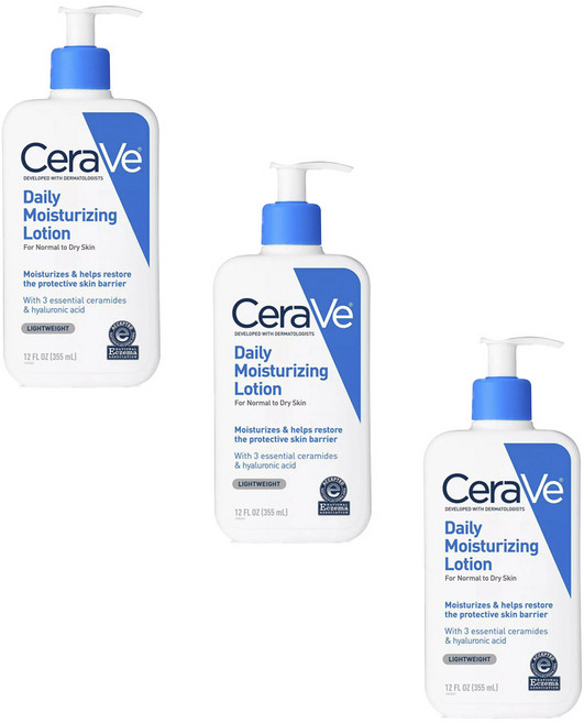 CeraVe 適樂膚 每日保濕潤膚乳液 輕盈型 油水平衡至乾性肌膚適用, 3個, 355ml