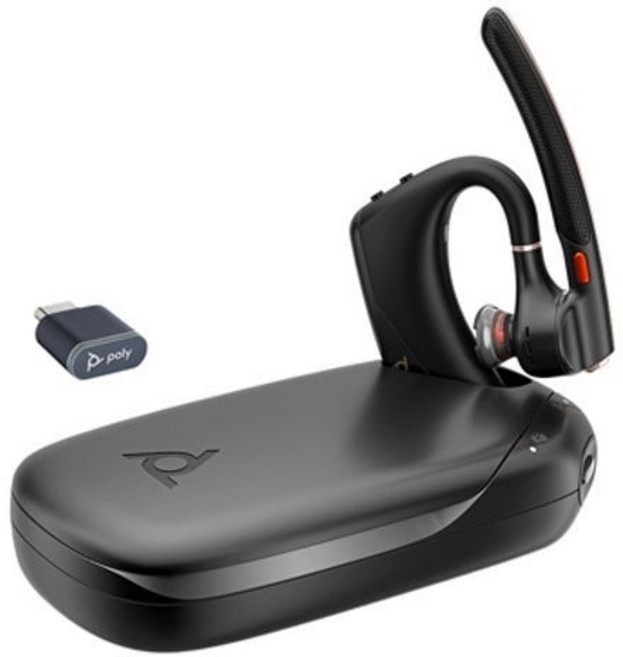 폴리 플랜트로닉스 보이저 레전드 50UC 무선 모노 블루투스 이어폰 도킹케이스 동글 포함, Black, POLY Voyager Legend 50 UC
