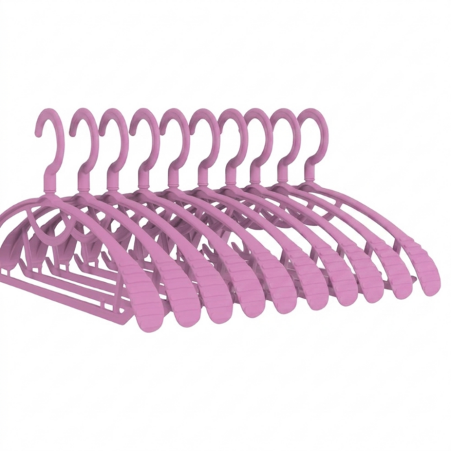 쿠빙홈 유니크 미끄럼방지 고강도 ABS 정장 옷걸이 20개 세트, 1세트, 핑크