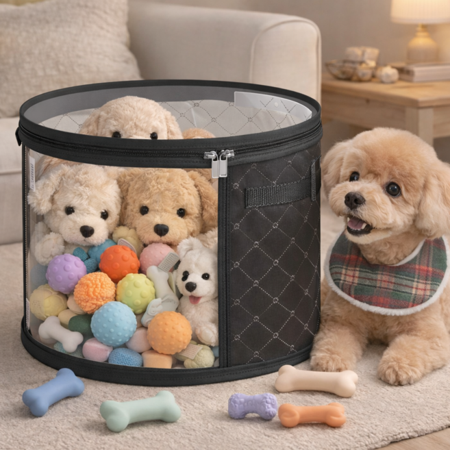 대용량 메쉬 모자 보관함 챙 넓은 모자 인형 장난감 정리함, 2개, 블랙