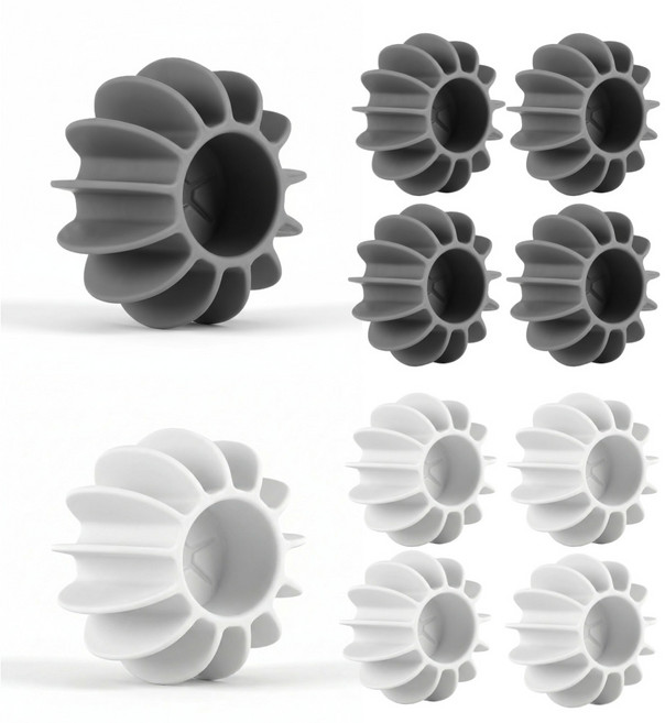 뮤젠트 대형 엉킴방지 세탁기 실리콘 세탁볼, 10개, 블랙+화이트