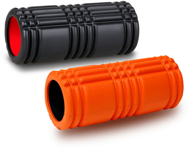 업앤쉐이프 하드스트럭처 폼롤러 33cm 지압 마사지, 블랙