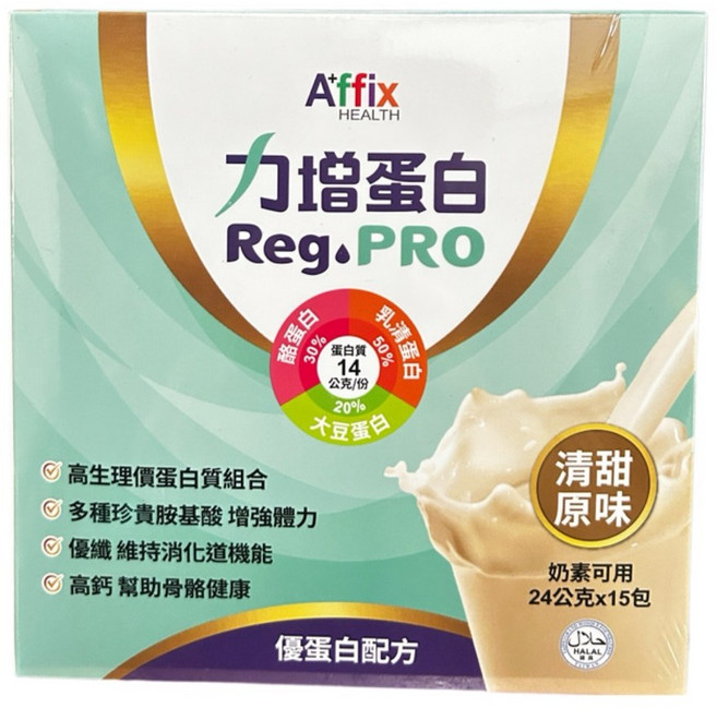 Affix HEALTH 力增蛋白 Reg.PRO 清甜原味, 360g, 6個