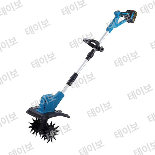 테이보 소규모 농장 농업용기계 관리기 전동 괭이 전기괭이 제초 및 밭가는기계 텃밭 밭갈이 회전식 경운기 휴대용 무선 리튬 마이크로조정기, 1개, 미니 경운기 배터리 1개