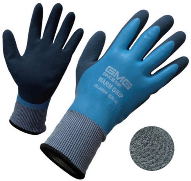 (5켤레무료배송) GMG 지엠지 방수방한 장갑 L2005W (웜그립) 겨울낚시 냉동고작업 혹한기 기모, 블루, 1개