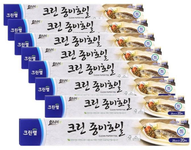 크린랲 크린 종이호일, 20m, 1개입, 8개