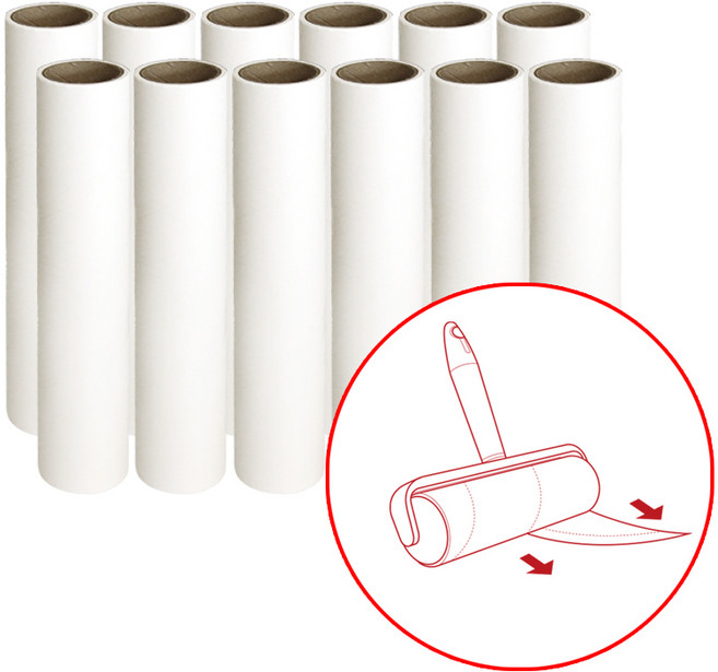 아니언니 강력 돌돌이 사선컷팅 테이프크리너 리필, 12개