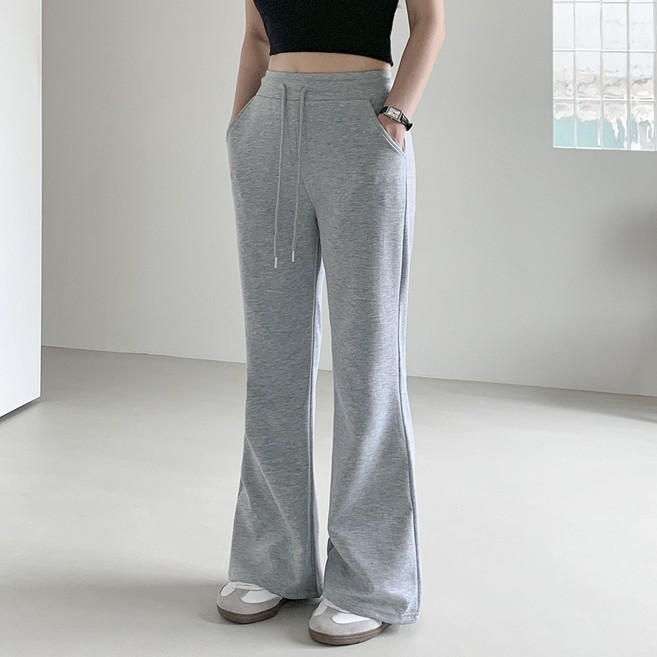 앤샵 여성용 숏/롱 2단기장 세미 부츠컷 스판 밴딩 라스피 트레이닝 팬츠 빅사이즈 키작녀 키큰녀