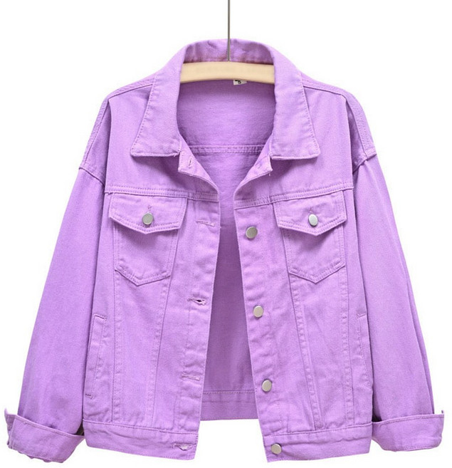 지디오 여성 데님 자켓 긴팔 숏 청자켓 카라넥 아우터
