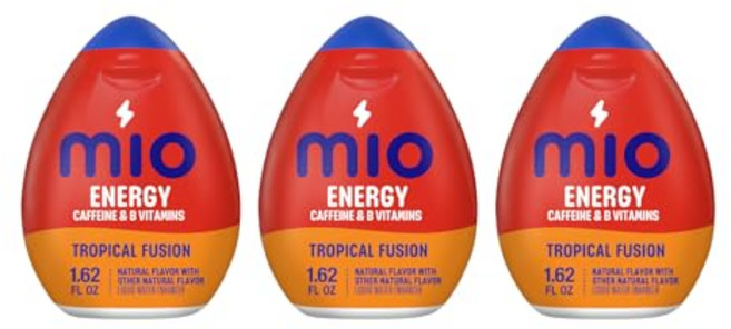 미오 에너지 액상 water 인핸서 트로피컬 퓨전 46ml 3팩 Mio Energy Liquid Water Enhancer Tropical Fusion 1.62 OZ 3, 1.62 Fl Oz (3팩)