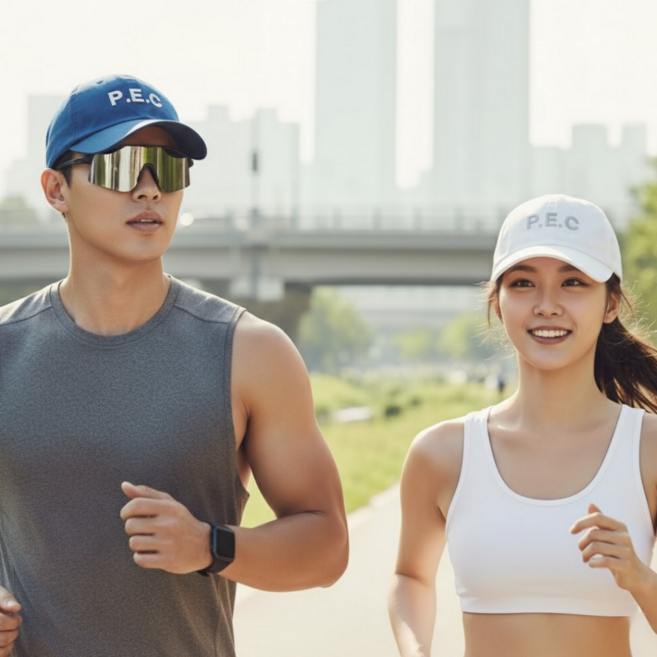 P.E.C 통기성강화 경량 메쉬 대두 볼캡 모자