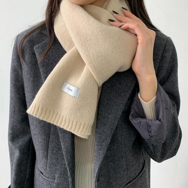 블루씨티 울 비비드 니트 짜임 쁘띠 겨울 목도리