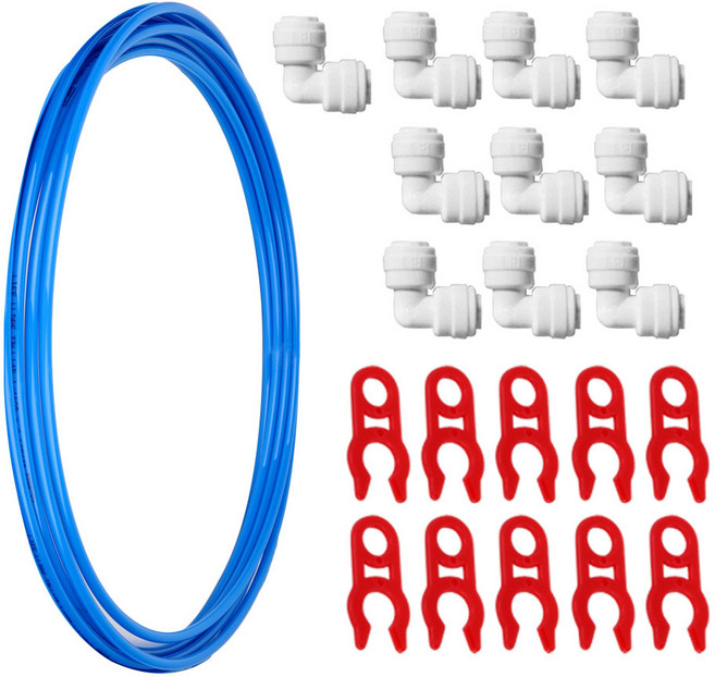 블루 국산 6mm 정수기호스 피팅 설치 관리 부자재 세트 (옵션선택), 1세트