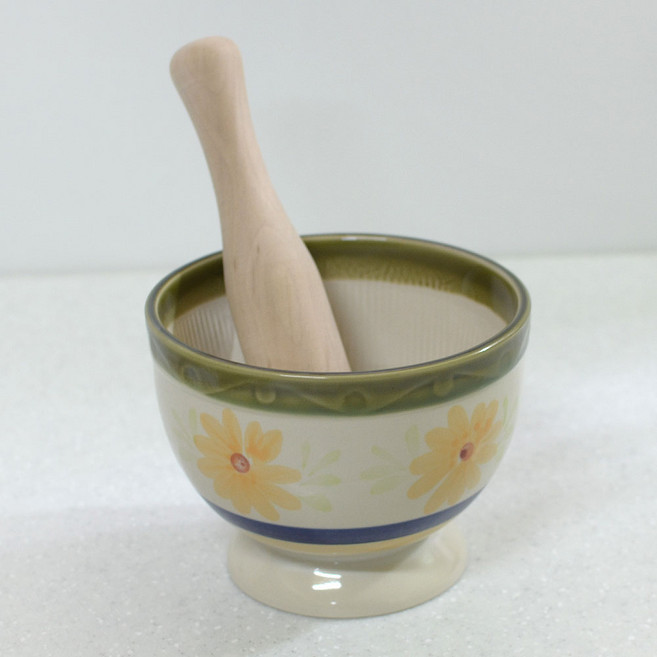 도자기절구 공이세트 대 미니 깨소금절구 절구통, 1개