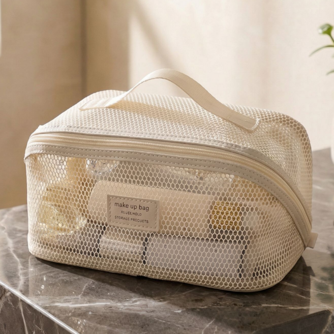 디디햅 대용량 여행용화장품파우치 메쉬 세면도구파우치